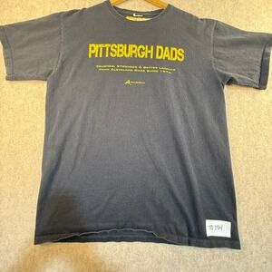 South Side Shirt Company Pittsburgh Dads Graphic T-Shirt Mens Large Black Yellow
